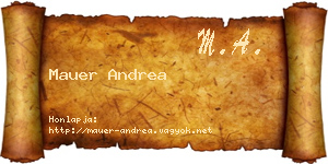 Mauer Andrea névjegykártya
